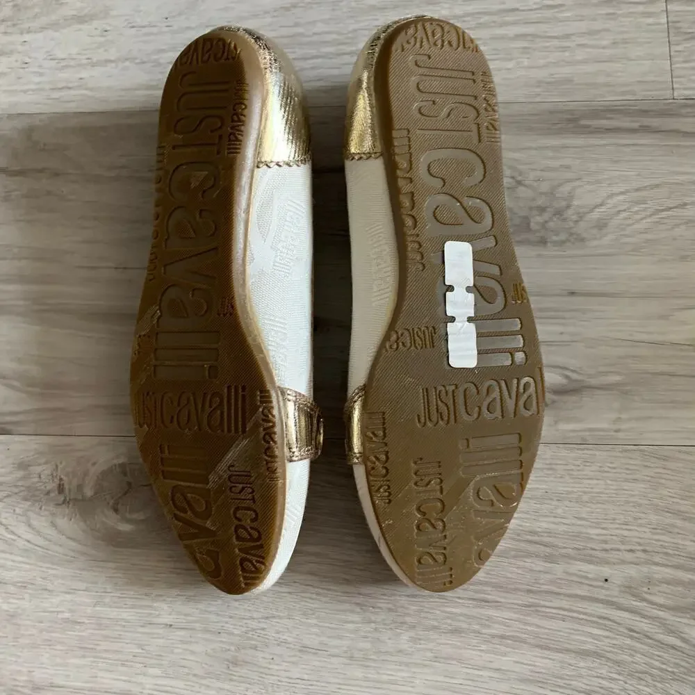 Just Cavalli Logo Flats Size 7.5 - Picture 5 of 5